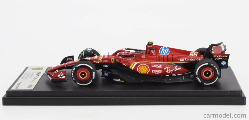 Looksmart Ferrari F1 Sf-24 Team Scuderia Ferrari N 55 3rd Monaco Gp 2024 Carlos Sainz 1:43 Červená Bílá Žlutá