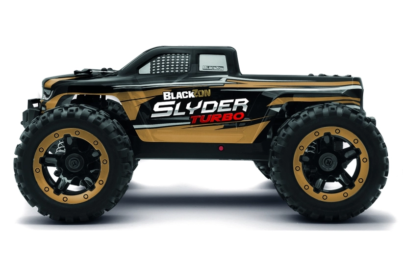 RC auto Slyder MT Turbo 1/16 4WD 2S Brushless, zlatá