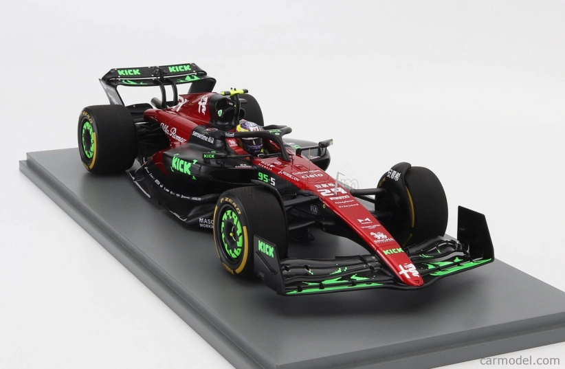 Spark-model Alfa romeo F1 C43 Team Orlen N 24 Belgium Gp 2023 Guanyu Zhou 1:18 Černá Červená