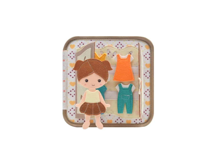 2Kids Toys Senzorická busy kniha Domček s bábikou