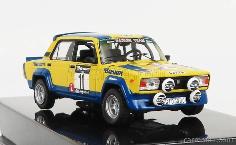 Ixo-models Lada fiat 2105 Vfts N 11 2nd Rally Valasska Zima 1984 M.lank - T.milo 1:43 Žlutá Modrá