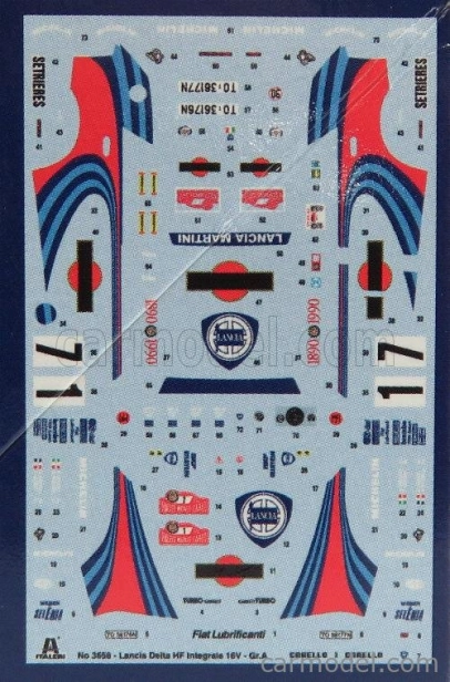 Italeri Lancia Delta Hf Integrale Martini 16v N 1 + Delta Hf Integrale 16v Martini N 7 1:24