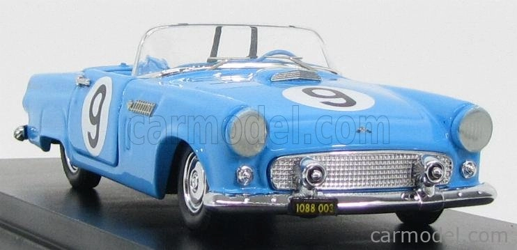 Rio-models Ford usa Thunderbird Cabriolet N 9 Sebring 1955 Scher - Davis 1:43 Světle Modrá