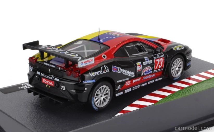Edicola Ferrari F430 Gt3 Scuderia Team Kessel Racing N 73 24h Spa Francorchamps 2012 Paolo Andreasi - Pablo Paladino - Giacomo Piccini - Beniamino Caccia 1:43 Černá Žlutá Modrá Červená