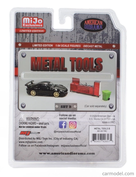 American diorama Accessories Set Officina Garage Tool 1:64 Červená Zelená