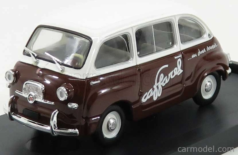 Brumm Fiat 600 Multipla Veicolo Commerciale Caffarel 1956 1:43 Bílá Hnědá
