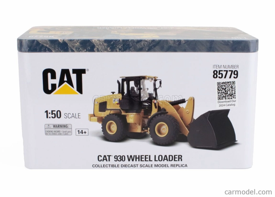 Dm-models Caterpillar Cat930 Ruspa Gommata - Scraper Tractor Wheel Loader 1:50 Žlutá Černá
