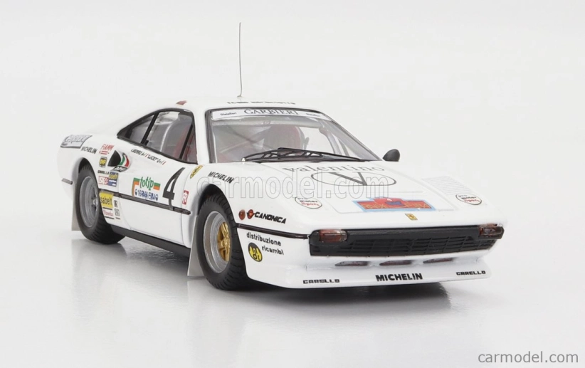 Najlepší model Ferrari 308 Gtb Gr.4 N 4 Rally D'elba 1984 Lucky - Berro 1:43 White