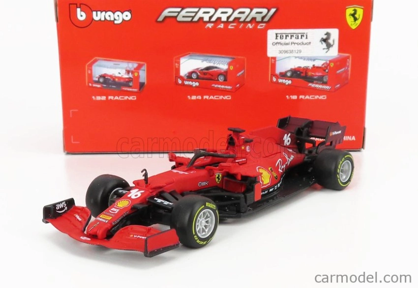 Bburago Ferrari F1 Sf21 Team Scuderia Ferrari Mission Winnow N 16 1:43, červená