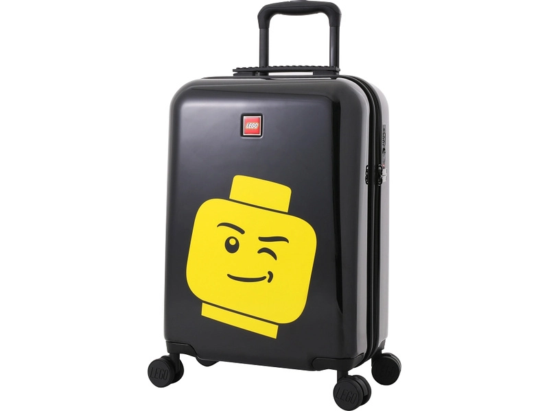Cestovný kufor LEGO ColourBox s hlavou minifigúrky 20" - malinový