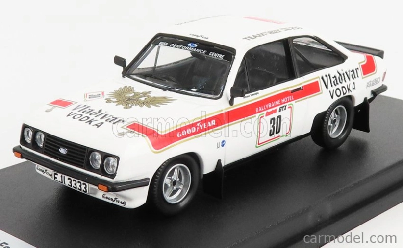 Trofeu Ford england Escort Mkii Rs2000 N 30 3rd Rally Donegal International 1979 J.lyons - T.semple 1:43 Bílá Červená