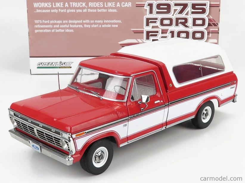 Greenlight Ford usa F-100 Pick-up 1956 Closed 1975 1:18, červená
