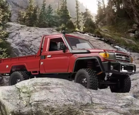 RC auto Land Cruiser Toyota, červená
