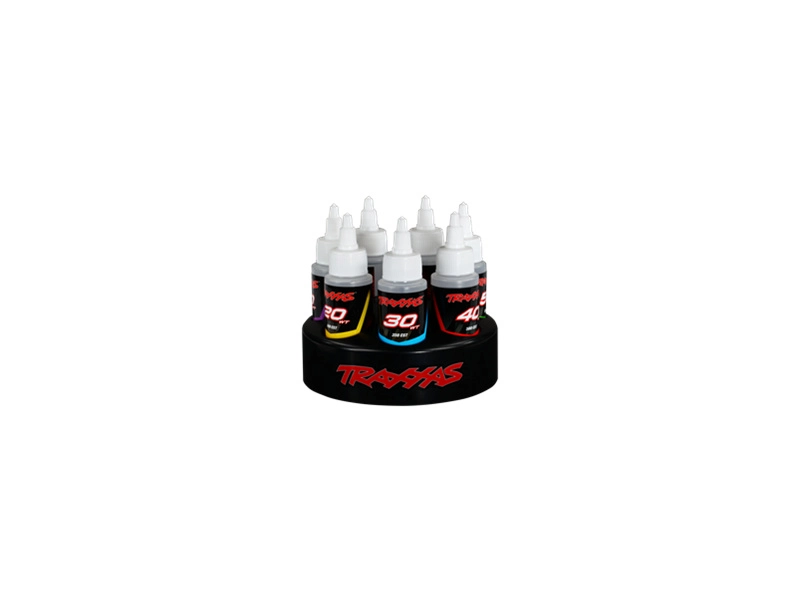 Traxxas súprava silikónových olejov (7 x 60 ml) s otočným stojanom
