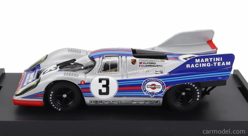 Brumm Porsche 917k Team Martini Racing N 3 1000km Monza 1971 Vic Elford - Gerard Larousse 1:43 Silver Blue