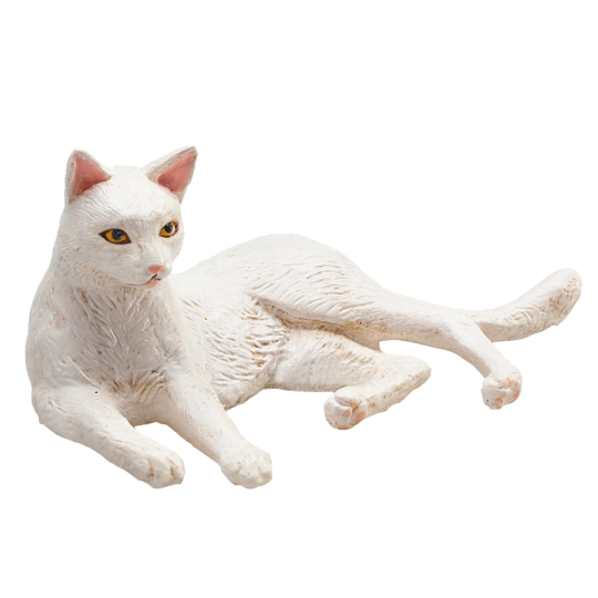 Mojo Kočka bílá ležící