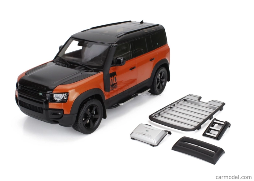 Takmer skutočný Land rover New Defender 110 2020 1:18 Orange Black