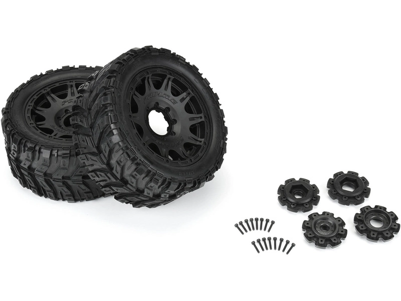 Kolesá Pro-Line 5,7", pneumatiky Masher X HP Belted, disk Raid H24 black (2)