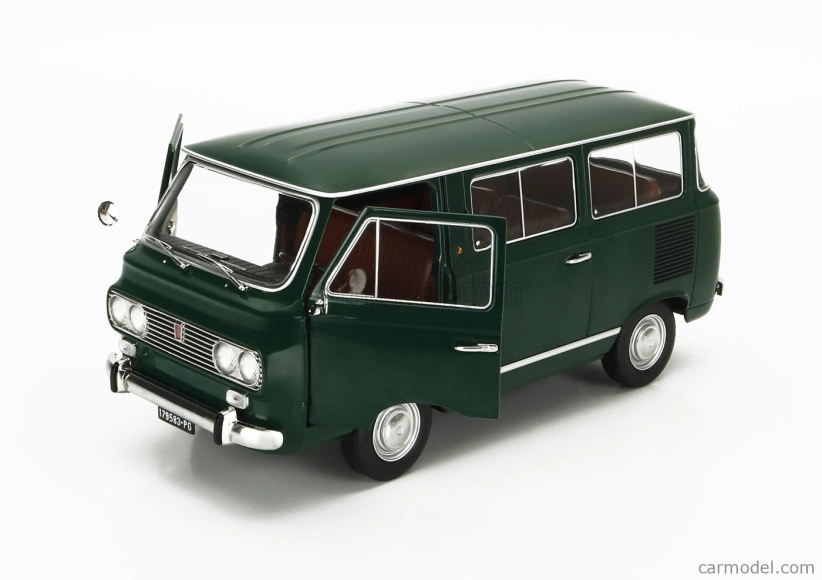 Mitica-diecast Fiat Fiat 850 Familiare Serie-2 1970 – Interno Brown 1:18 Verde Oliva 323 Zelená