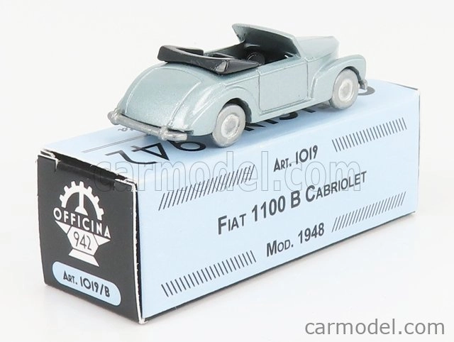 Officina-942 Fiat 1100b Cabriolet 1948 1:76 Light Blue Met