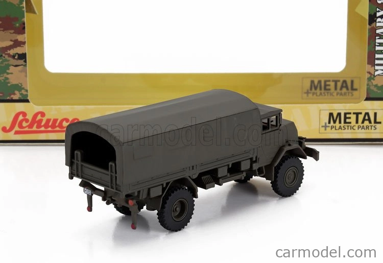 Schuco MAN 630 Truck Telonato German Army 2-assi 1958 1:87 Vojenská Zelená