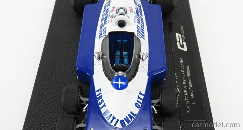 Gp-replicas Tyrrell F1  P34/2 Elf Ford Six Wheels N 4 Season Gp 1977 P.depailler 1:18 Modrá Bílá