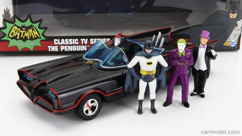 Jada Batman Batmobile 1966 - Classic TV Series + 3 figurky 1:24