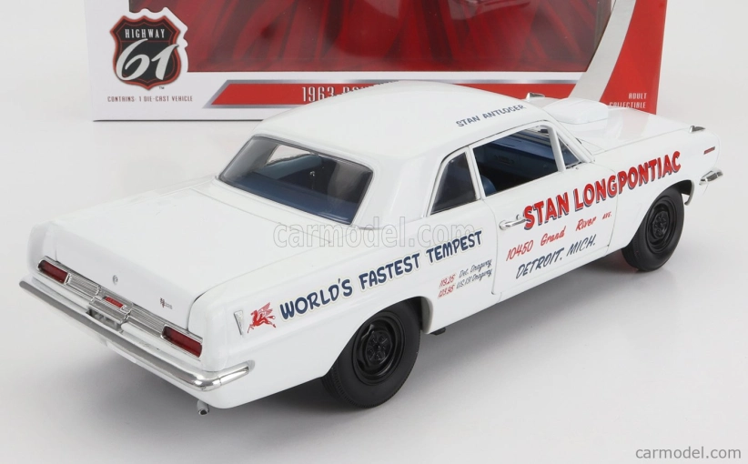 Highway61 Pontiac Tempest Stan Long Pontiac Detroit Michigan 1963 1:18 Bílá