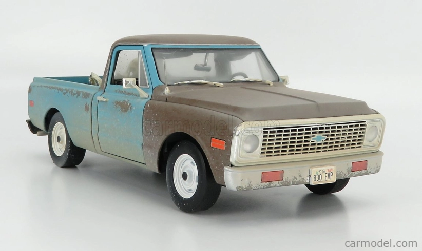 Highway61 Chevrolet C-10 Pick-up And Alien Figure 1971 - Independence Day 1:18 Svetlomodrá hnedá