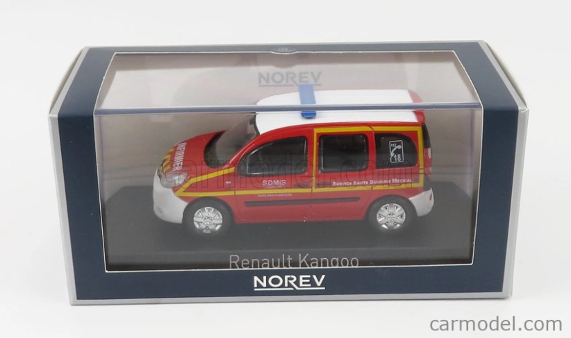 Norev Renault Kangoo Infirmier Sssm Pompiers 2013 1:43 Červená biela žltá