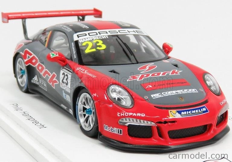 Spark-model Porsche 911 991 Gt3 N 23 Winner Porsche Carrera Cup Fuji 2017 P.hamprecht 1:43 Red Grey Black
