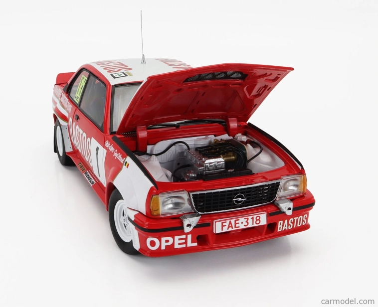 Sun-star Opel Ascona 400 Rally Bastos N 1 2nd Rally Circuit Des Ardennes 1983 Guy Colsoul - Alain Lopes 1:18 Červená Bílá