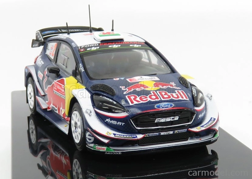 Ixo-models Ford england Fiesta Wrc Red Bull N 2 Rally De Portugal 2018 E.evans - D.barritt 1:43 Modrá červená žltá
