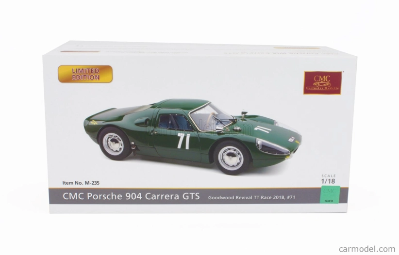 Cmc Porsche 904 Carrera Gts Ch.904-045 N 71 Scott Brown Memorial Snetterton 1964 Dickie Stoop 1:18 Zelená