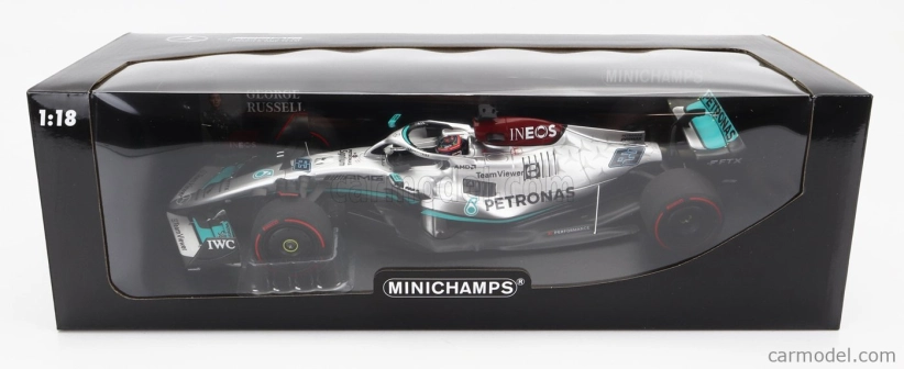Minichamps Mercedes gp F1 W13e Mercedes-amg Petronas F1 N 63 1:18, stříbrná