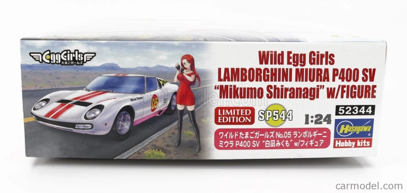 Hasegawa Lamborghini Miura P400 Sv With Egg Girl Mikumo Iranagi 1972 1:24 /