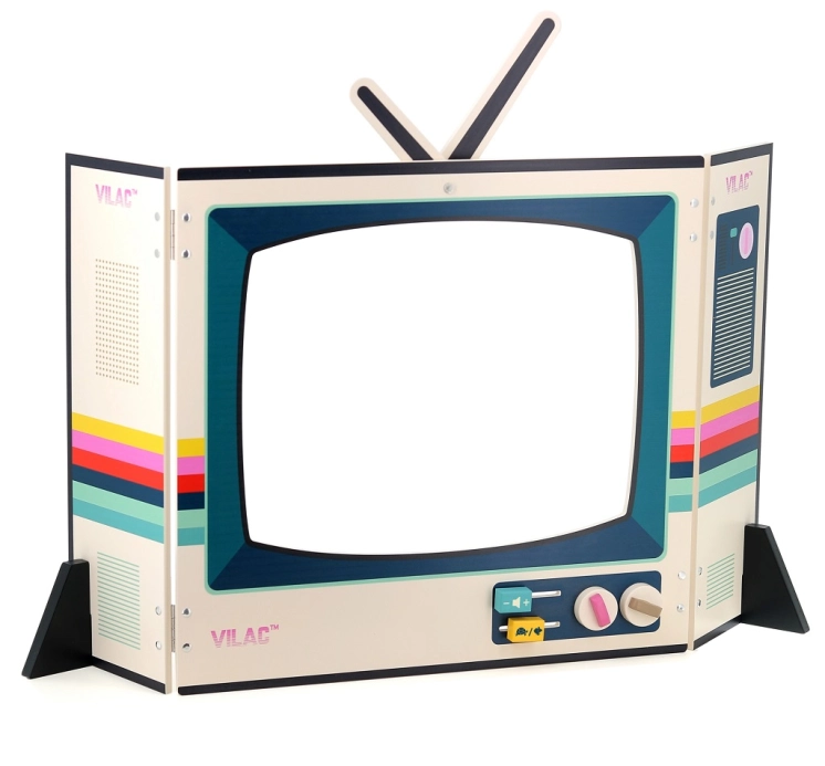 Vilac Dřevěné divadlo Retro televize