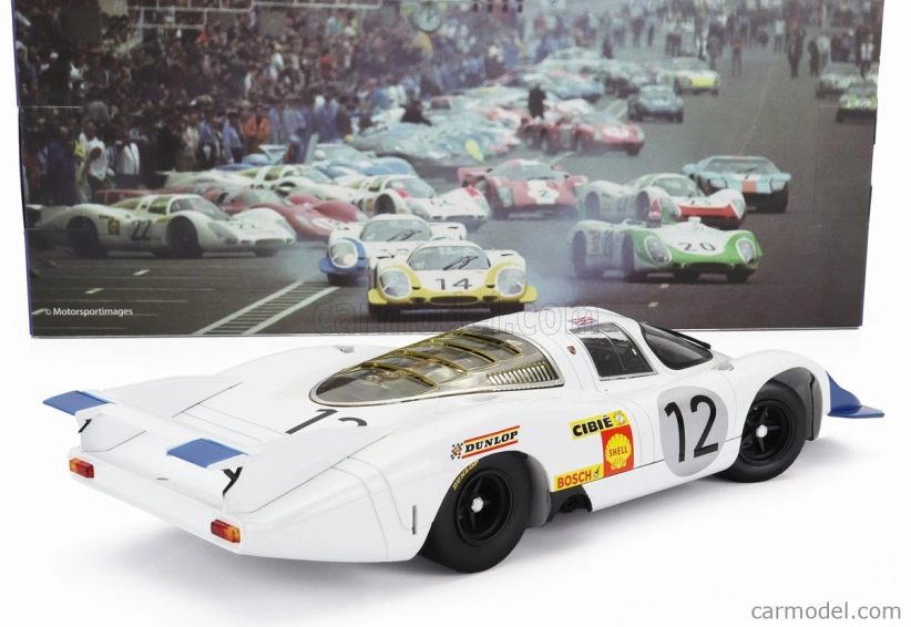 Werk83 Porsche 917lh 4.5l Team Porsche System Engeneering N 12 24h Le Mans 1969 Vic Elford - Richard Attwood 1:18 Bílá Modrá