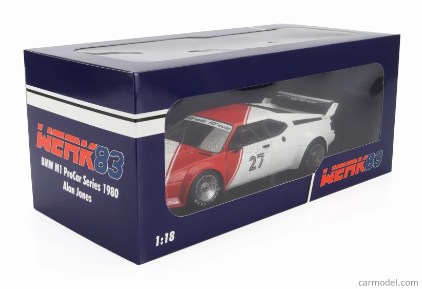 Werk83 BMW M1 M88 3.5l Team Bmw Motorsport N 27 Procar Series Sezóna 1980 Alan Jones 1:18 Biela červená