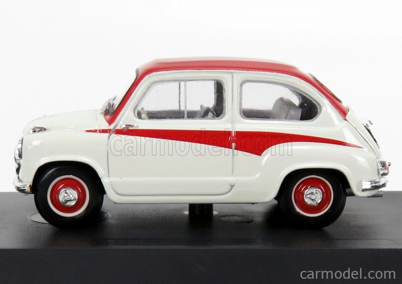 Brumm Fiat 600 750 Derivazione Abarth 1956 1:43 Šedá Červená