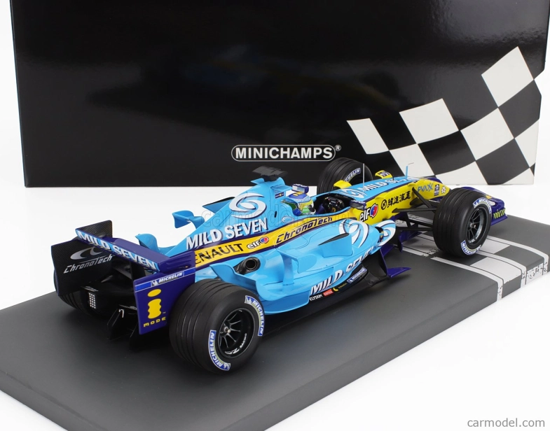 Minichamps Renault F1 R26 Team Mild Seven Renault F1 N 2 3rd China Gp 2006 Giancarlo Fisichella 1:18 Light Blue Yellow