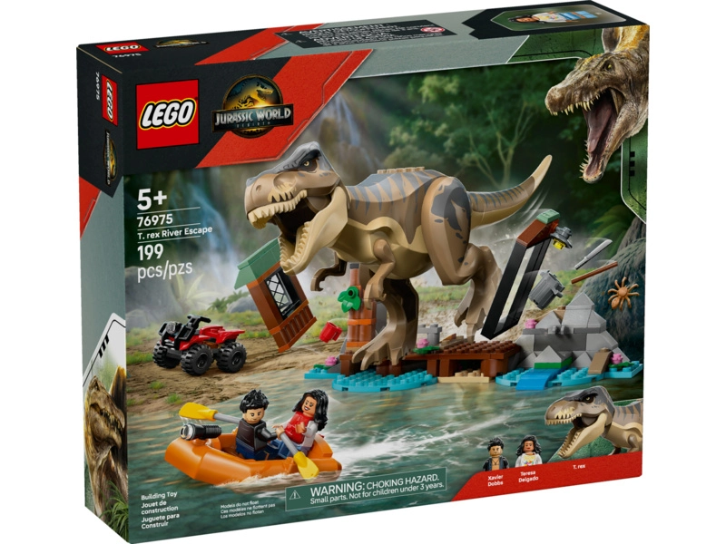 LEGO Jurský svet - T-rex a útek z rieky