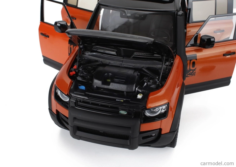 Takmer skutočný Land rover New Defender 110 2020 1:18 Orange Black