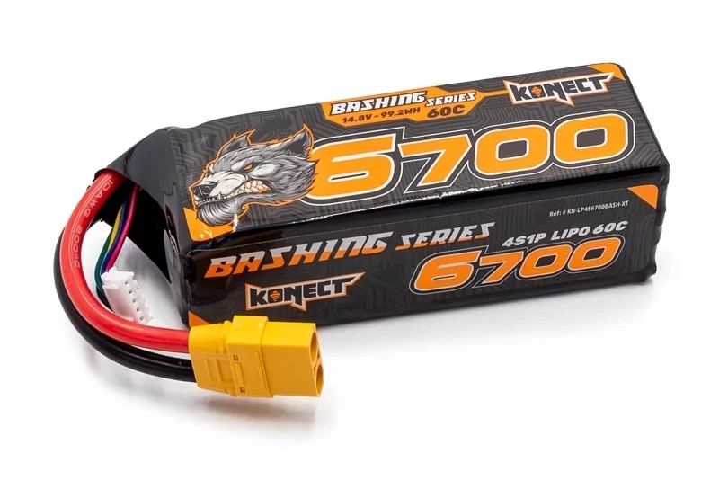 KONECT LiPo 6700mah 14.8V 60C 4S1P 99.16Wh (XT-90 )