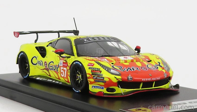 Looksmart Ferrari 488 Gte Evo 3.9l Turbo V8 Team Kessel Racing N 57 24h Le Mans 2021 S.andrews - M.jensen - T.kimura 1:43 Žltá červená