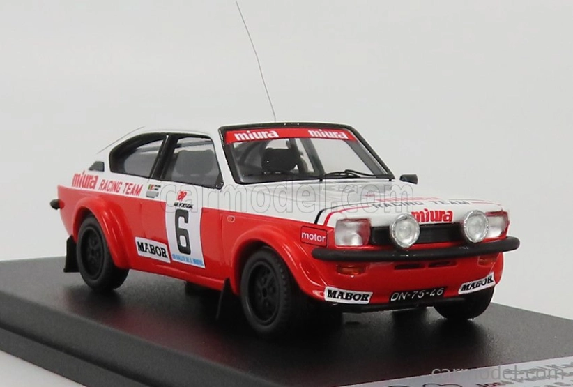 Trofeu Opel Kadett Gt/e N 6 Winner Rally Azores Volta A S.miguel 1979 J.p.borges - R.bevilacqua 1:43 Biela červená
