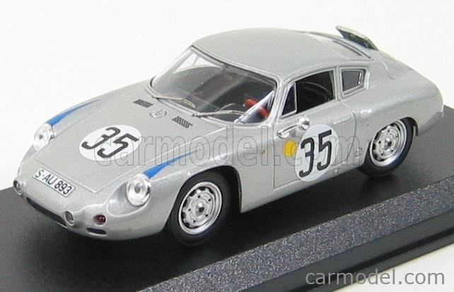 Best-model Porsche 1600gs Abarth N 35 Le Mans 1962 Buchet - Schiller 1:43 Silver