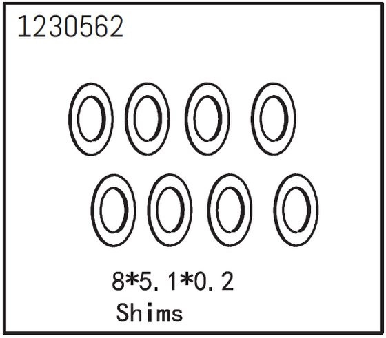 Podložky 8×5,1×0,2 (8)