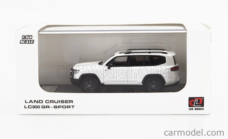 LCD model Toyota Land Cruiser Lc300-gr Sport 2022 1:64 Biela