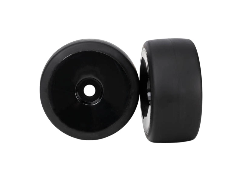 Traxxas kolo, disk černý, pneu slick (2) (zadní)